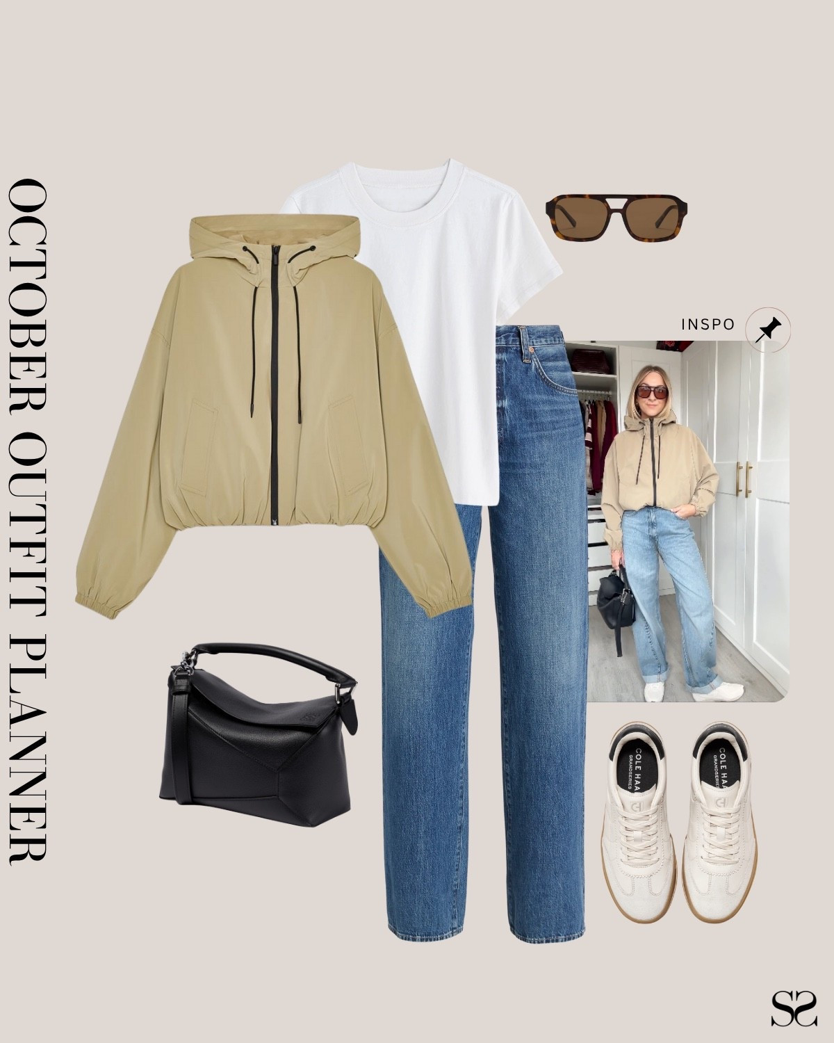 Monthly outfit planner OCTOBER: Fall outfits | cropped jacket, straight jean, sneakers

#falloutfit #classicstyle #casualstyle 

Image inspo credit: @missy_elz

#LTKStyleTip #LTKSeasonal