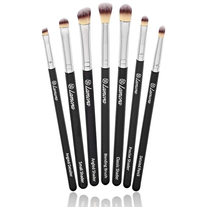 Eye Makeup Brushes Eyeshadow Brush Set - 7pcs Soft Synthetic Eyeshadow Blending Brush Kit - For B... | Amazon (US)