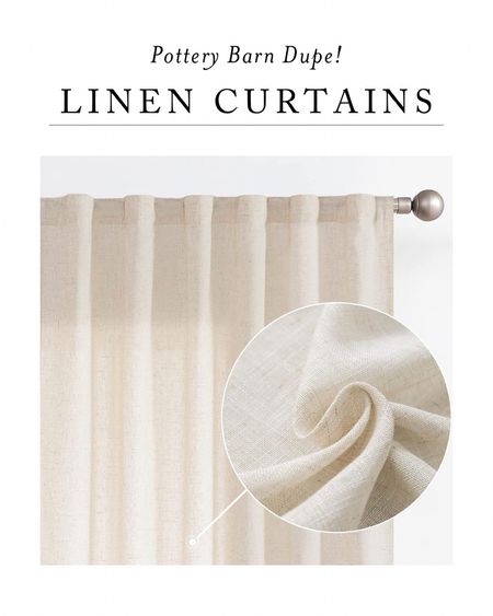 Pottery Barn Dupe! Linen curtains from Amazon