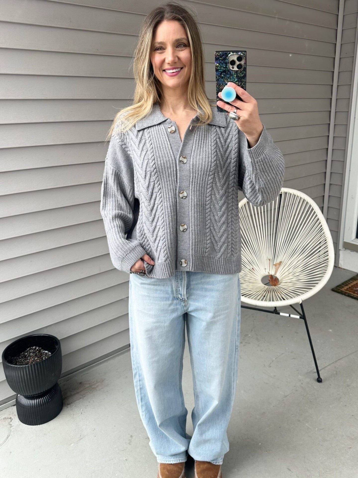 This cozy cardigan is a versatile layering piece crafted from soft, breathable, medium-weight fabric. It’s relaxed fit and timeless design makes it easy to pair with everything from jeans and tees to dresses!
