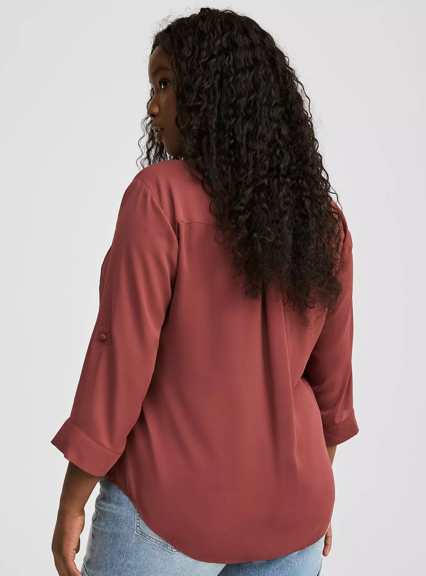 Harper Georgette Pullover 3/4 Sleeve Blouse | Torrid (US & Canada)