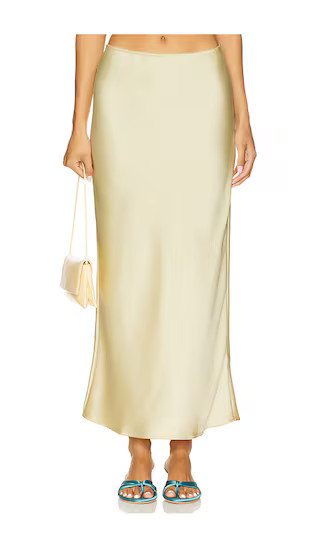 SAMSOE SAMSOE Saagneta Long Skirt in Lemon. - size S | Revolve Clothing (Global)