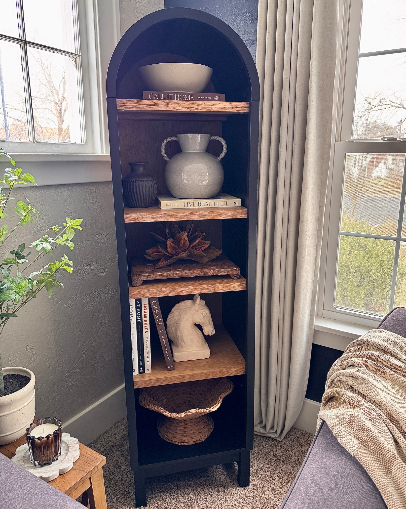 A cozy post-holiday shelf refresh. Neutral layers, warm wood, and timeless decor that works all year long. 

#homedecor #shelfstyling 

#LTKHome #LTKSeasonal