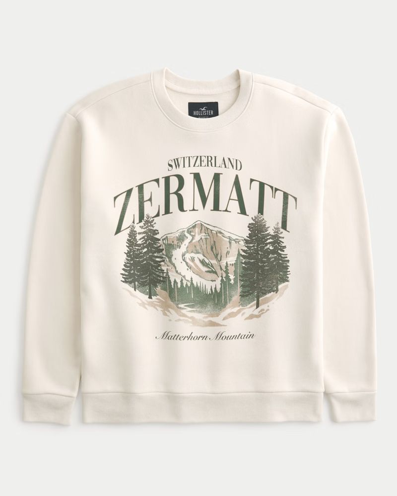 Zermatt Switzerland Graphic Crew Sweatshirt | Hollister (US)