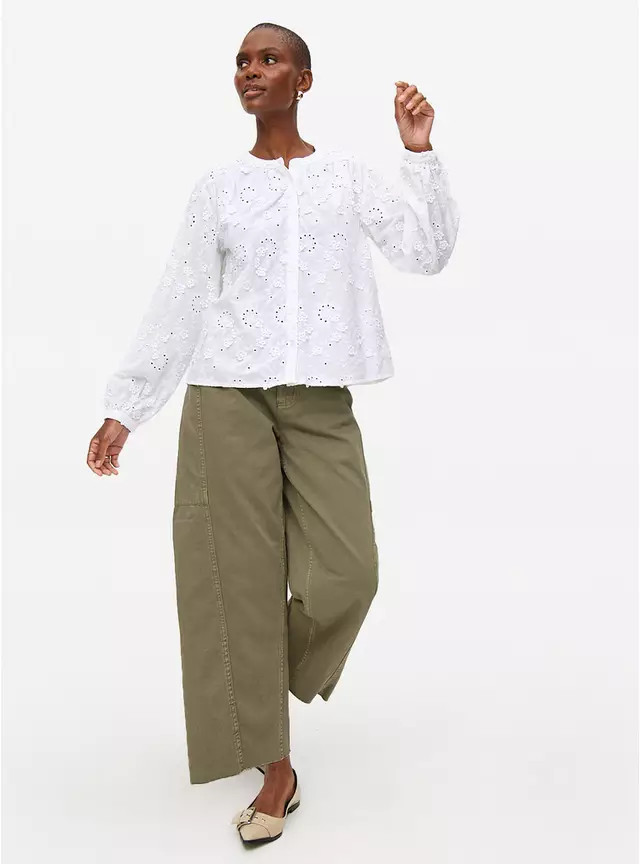 Khaki Relaxed Denim Barrel Leg Jeans 14L | Tu Clothing