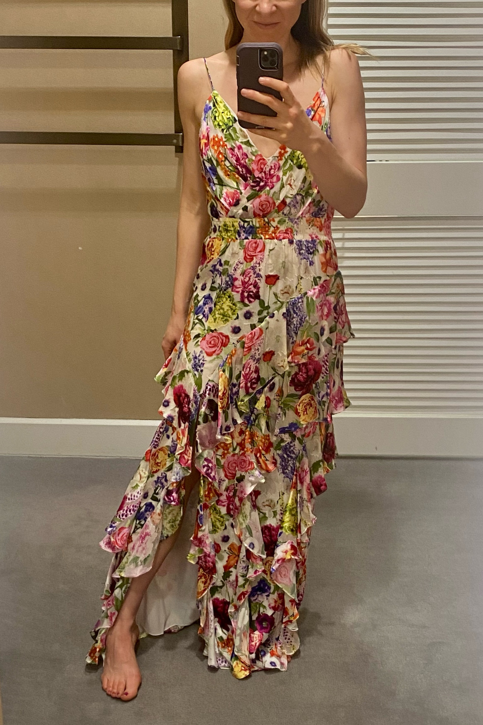 dark grey dress pants with brown shoes Zapakasa Women Butter Yellow Floral Maxi Wedding Guest Dress A Line Square  Neck Formal Dress main image 1