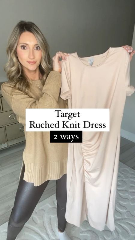 Target knit ruched dress. Size small. Comes in more colors. Dress up or down. Work. Outerwear. Date night. Mom style.

#LTKFind #LTKstyletip #LTKSeasonal