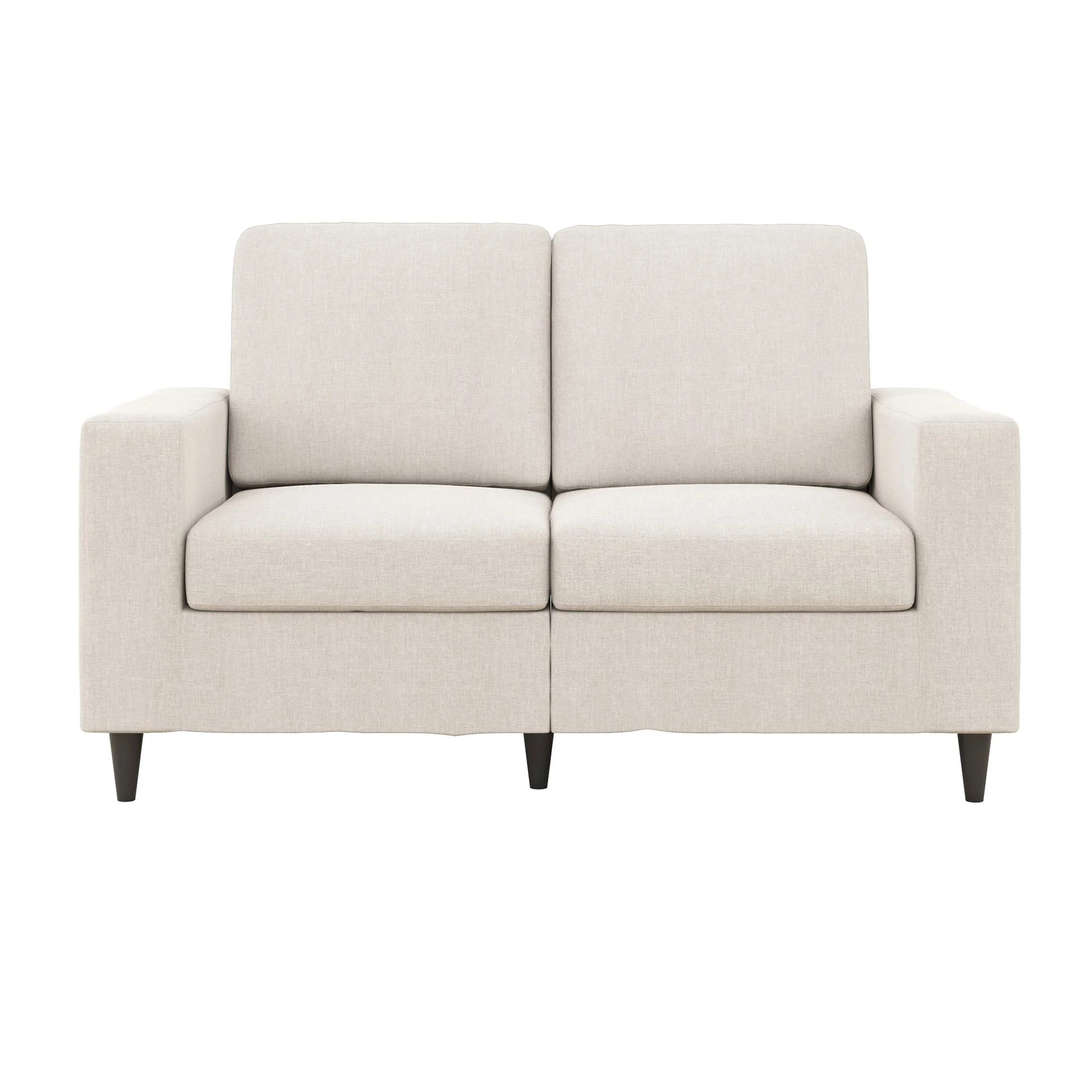 DHP Cooper Loveseat 2 Seater Sofa, Small Couch, Beige Linen | Walmart (US)