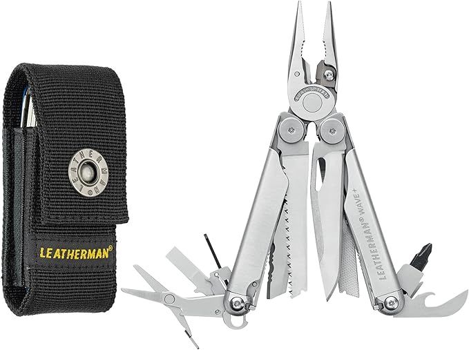 LEATHERMAN, Wave Plus Multitool with Premium Replaceable Wire Cutters, Spring-Action Scissors and... | Amazon (US)