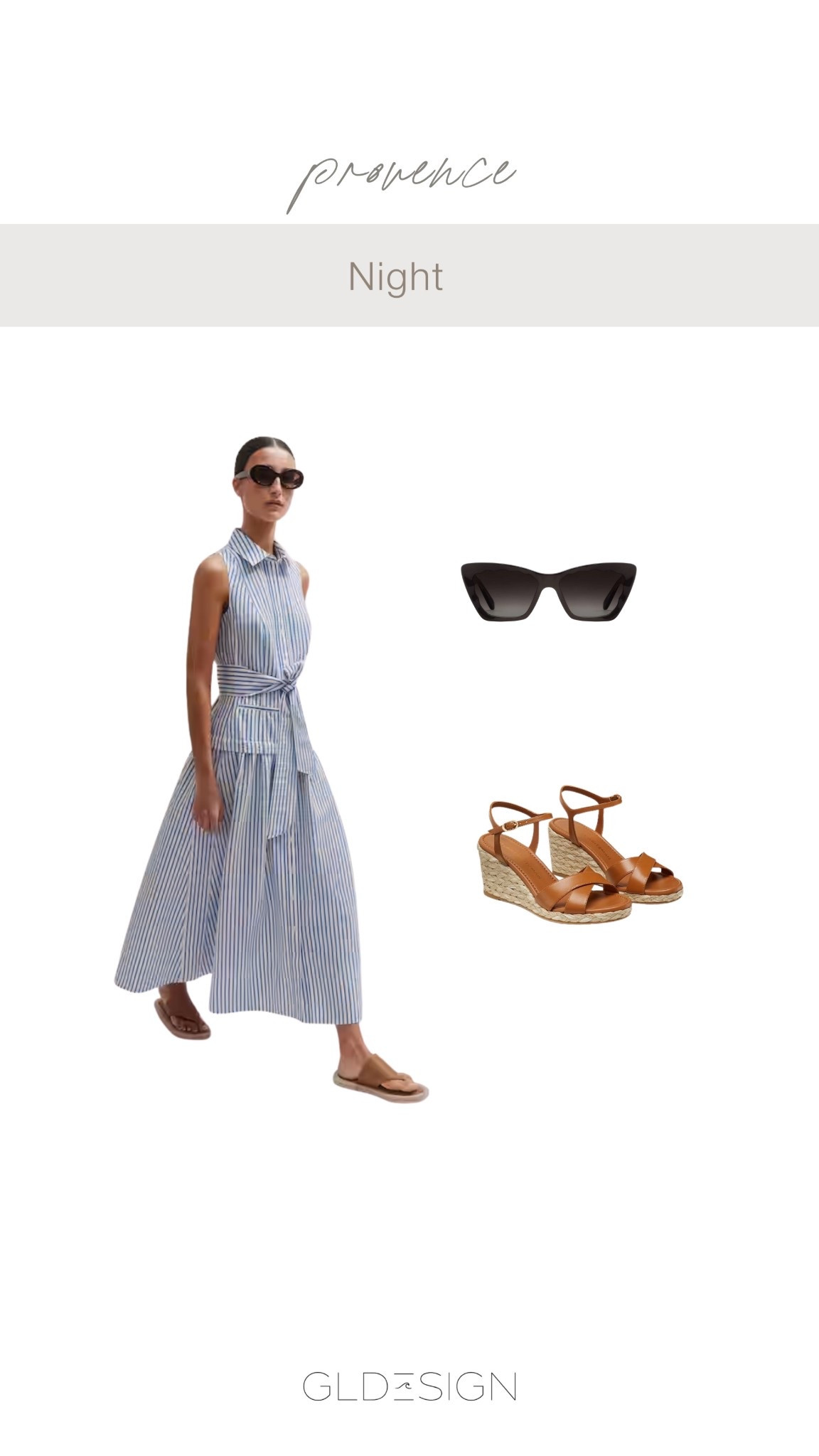 GLDESIGN Provence Night Outfit 
#GLDESIGN #LTKdresses #LTKsunglasses #LTKsandals

#LTKShoeCrush #LTKTravel #LTKStyleTip