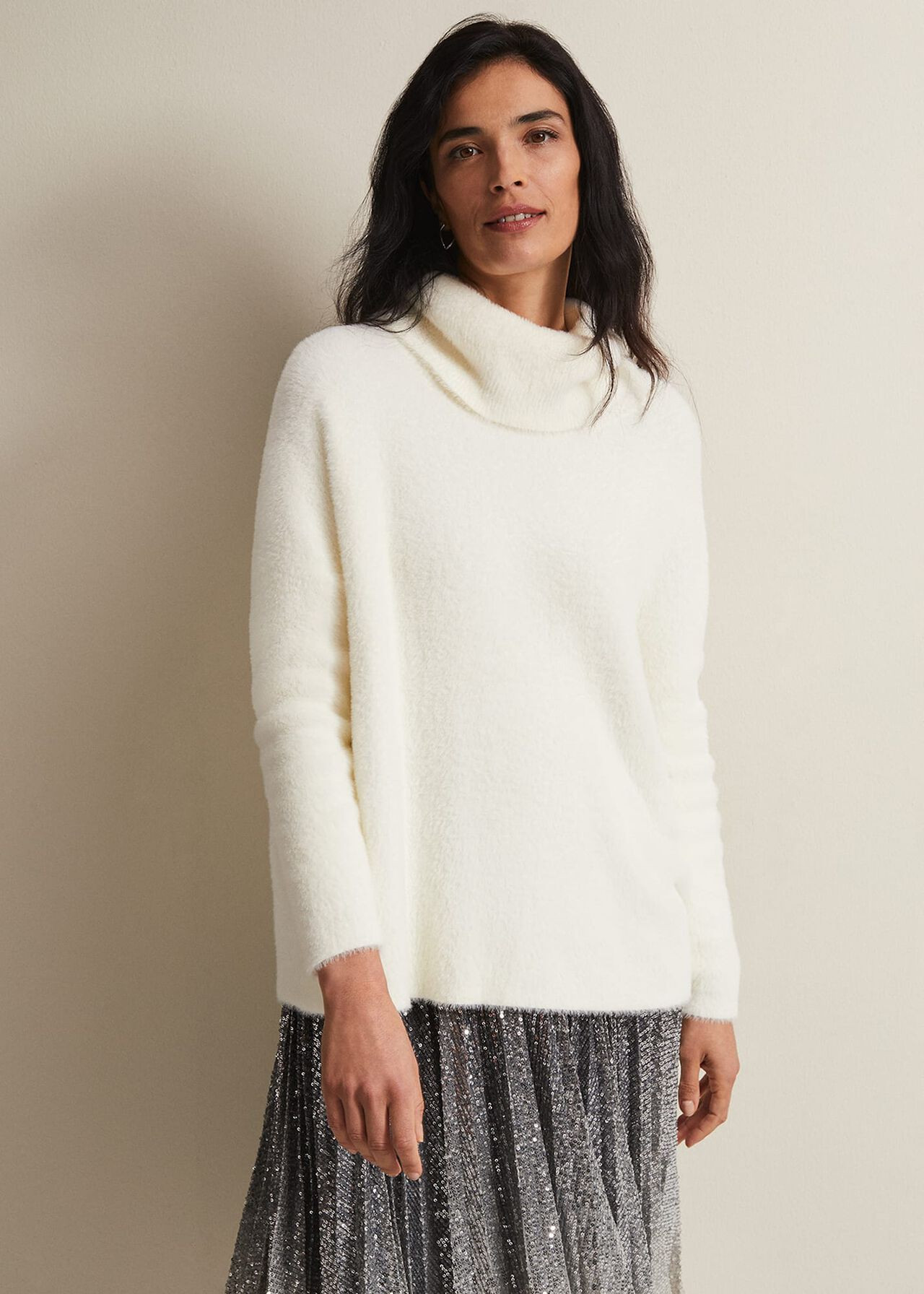 Natalia Fluffy Roll Neck Knit | Phase Eight UK | | Phase Eight (UK)