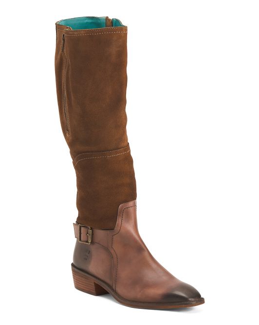 Suede Charity Square Toe Tall Boots | TJ Maxx