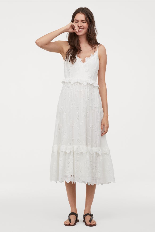 Embroidered Ruffled Dress | H&M (US + CA)