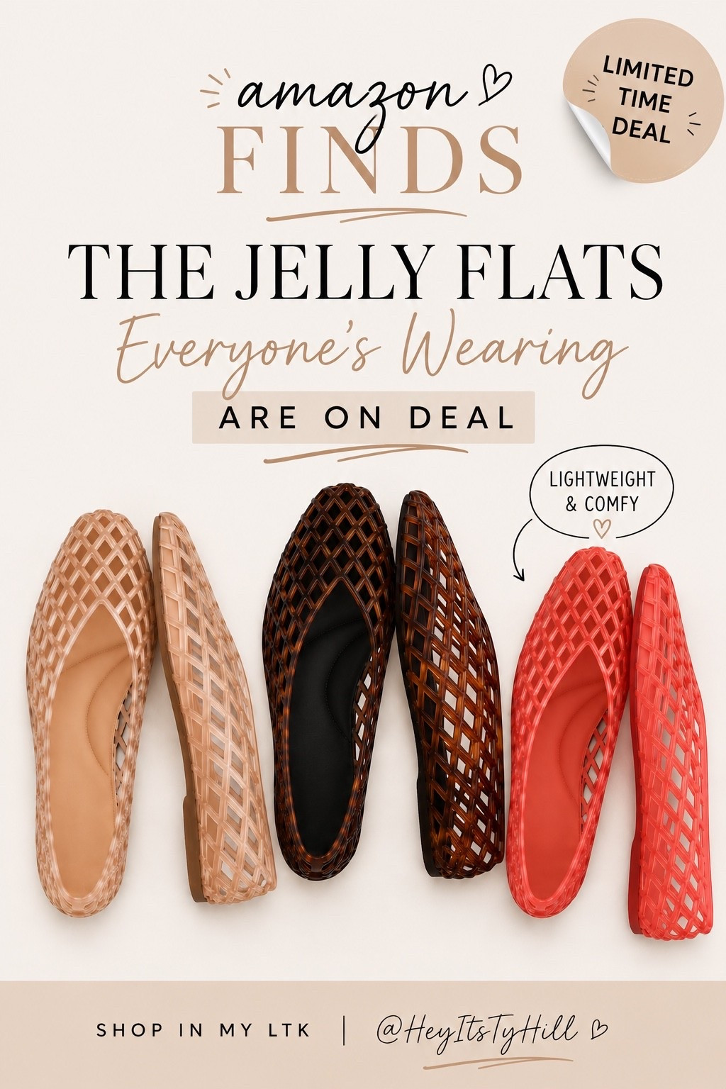 These jelly flats have been everywhere lately, and they’re finally on a Limited Time Deal. 🤍

#LTKootd #LTKgrwm #LTKSaleAlert