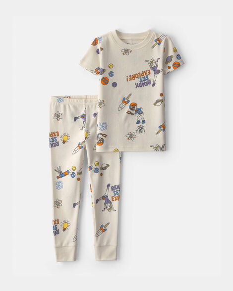 Toddler 2-Piece Blippi Short-Sleeve Pajama Set - Cream | Carter's | Carter's Inc