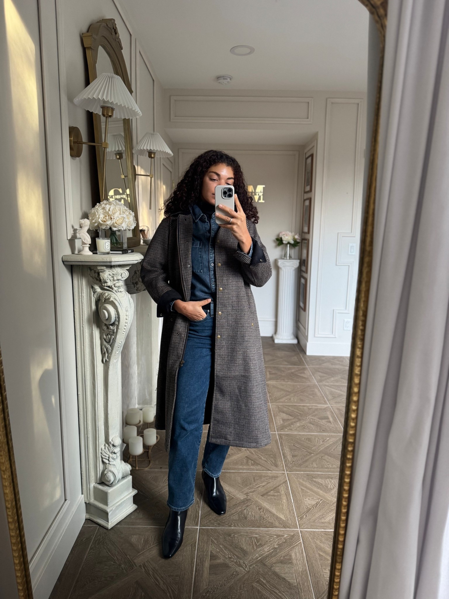 What a beautiful coat that is heavier than unexpected! Styled this new j.crew barn jacket with a denim outfit and layers: Turtleneck, denim shirt, jeans, ankle boots, and belt. Wearing the perfect vintage straight jeans from Madewell (exact wash sold out)

#LTKSeasonal #LTKStyleTip