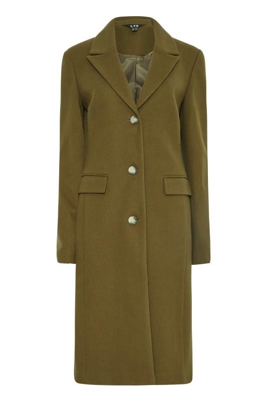 LTS Tall Khaki Green Midi Formal Coat | Long Tall Sally