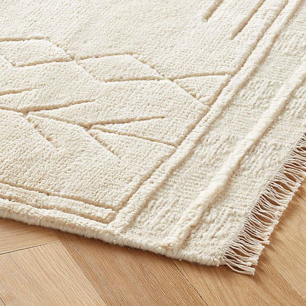 Noa Gabbeh Hand-Knotted Ivory Rug | CB2 | CB2