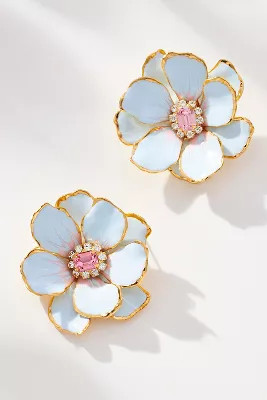 The Pink Reef Hand-Painted Earrings | Anthropologie (US)