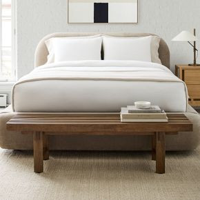 Chauncey Slatted Wood Bench | West Elm (US)