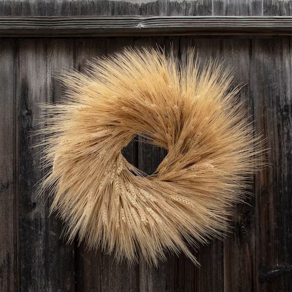 18 Dried Fall Wheat Wreath | Etsy | Etsy (US)