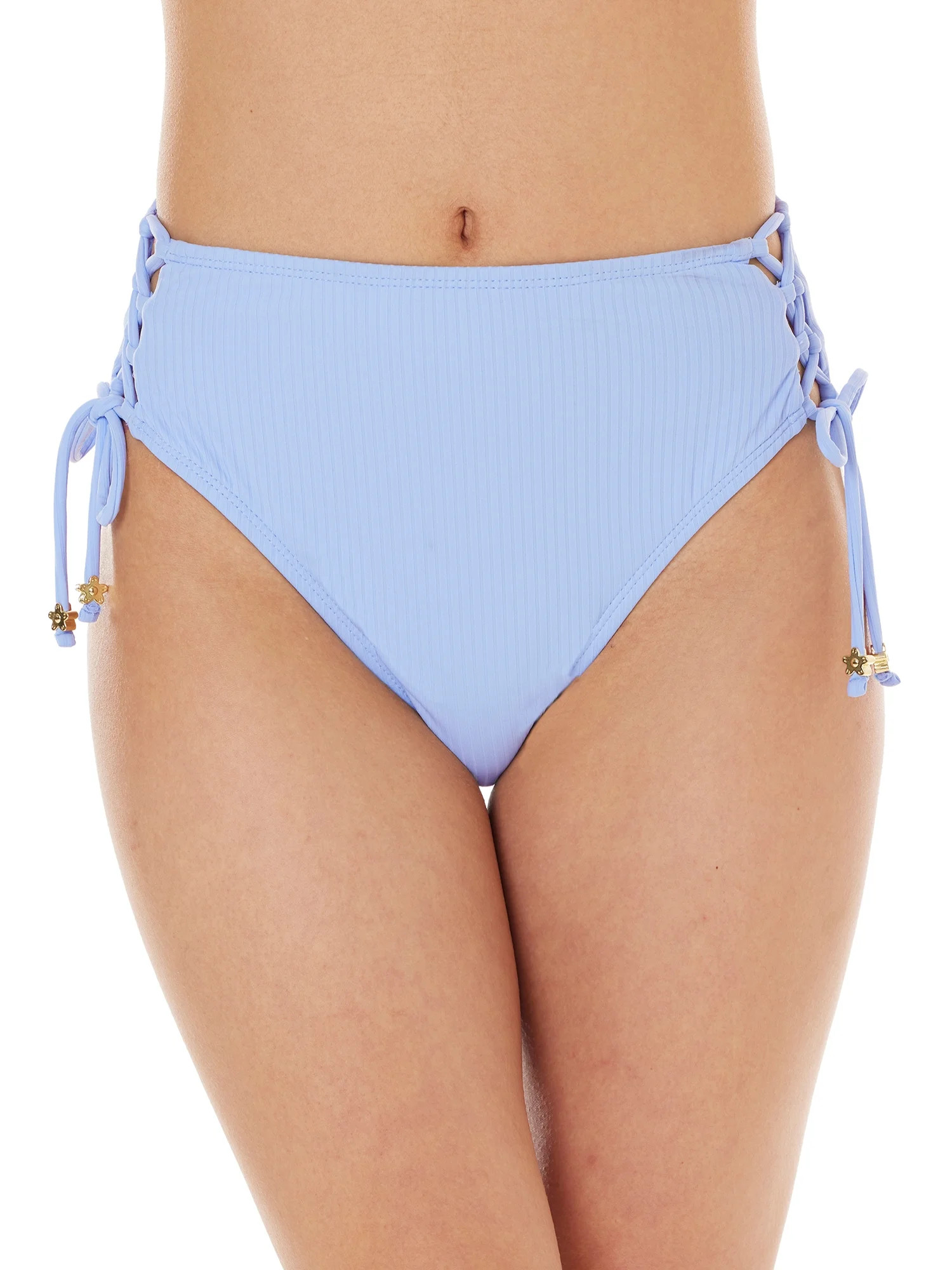 Celebrity Pink Junior's Swim High Waist Lace Up Bikini Bottom | Walmart (US)