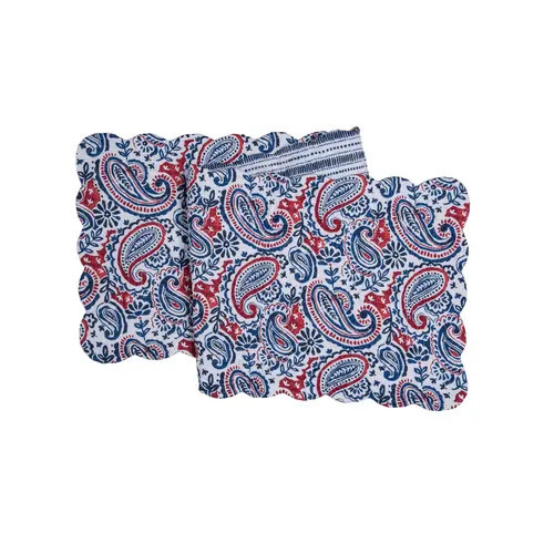 C&F Home Americana Paisley Table Runner 14" x 51" in Blue at Nordstrom | Nordstrom