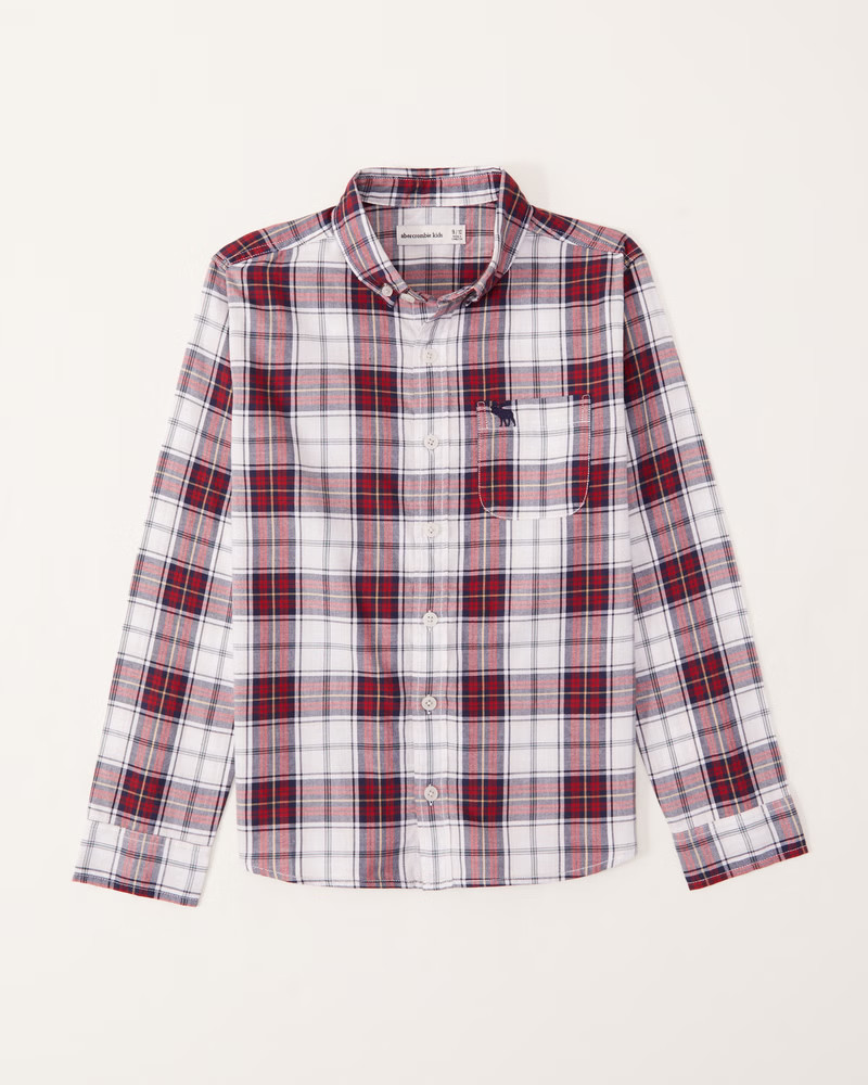 boys long-sleeve preppy icon shirt | boys tops | Abercrombie.com | Abercrombie & Fitch (US)