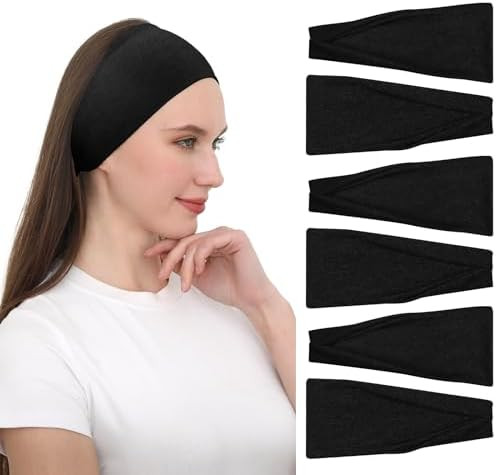 RITOPER Black Workout Head Bands for Women's Hair, Buttery Soft Non Slip Wide Thick Headbands, So... | Amazon (US)