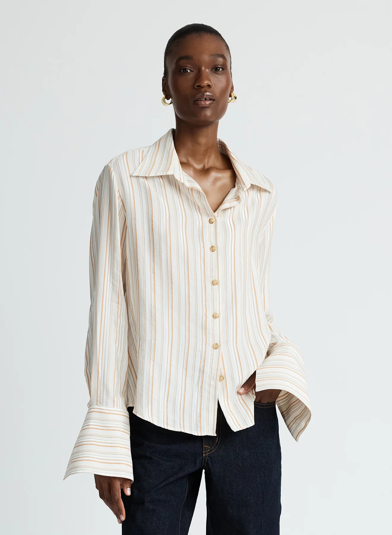 ODESSA SHIRT (RUSSET STRIPE) | Anna Quan (Global)