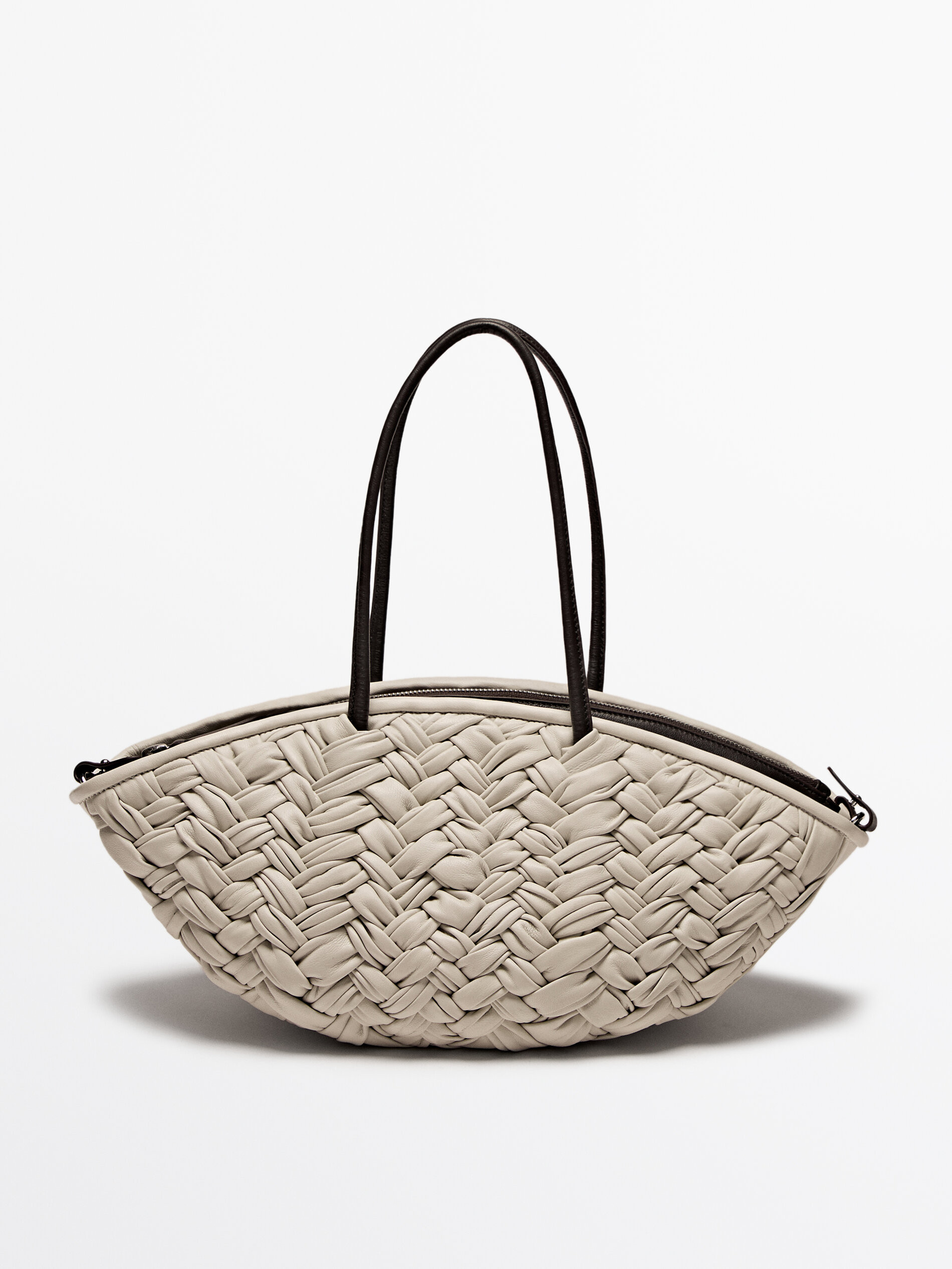 Nappa leather tote bag with detachable interior | Massimo Dutti US