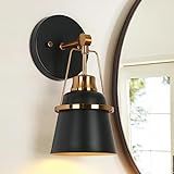Black Gold Wall Sconces, Modern 1-Light sconces Wall Lighting for Bedroom, Bathroom and Living Ro... | Amazon (US)