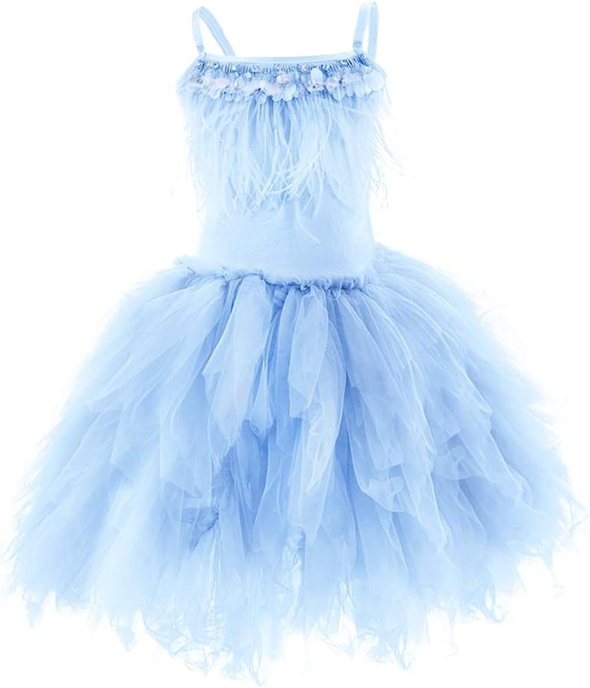 IBTOM CASTLE Kids Swan Princess Dance Costume Feather Ballerina Dress for Baby Girl Pageant Party... | Amazon (US)