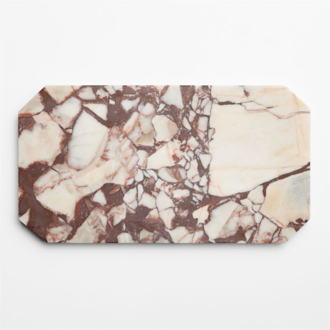 Burgundy Marble Serving Board | Crate & Barrel