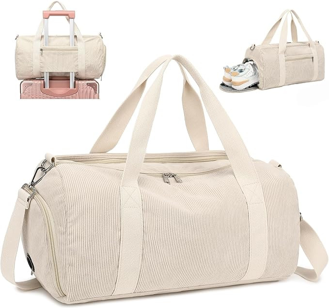 BTOOP Duffle Bag for Gym Sports Women Girls Workout Travel Bag Weekender with Shoe Compartment an... | Amazon (US)