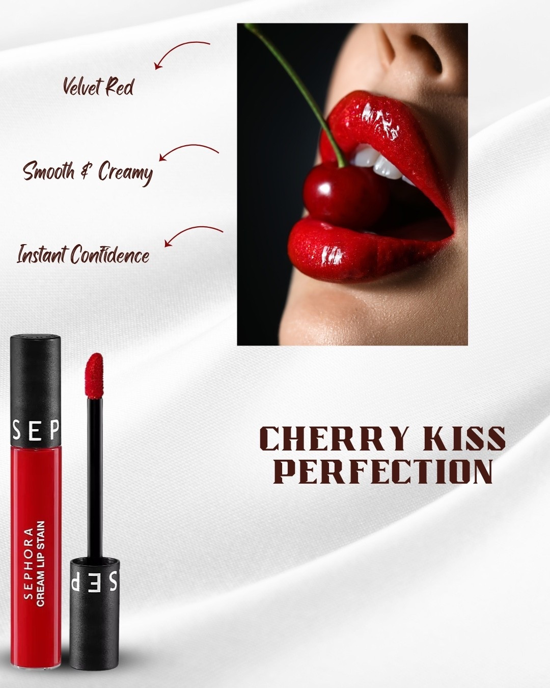 🍒❤️ Cherry-red lips that steal the spotlight. The perfect pop of color for every look. #LTKBeauty #SephoraFinds #CherryKiss #LipGoals #BeautyMustHave ✨💄