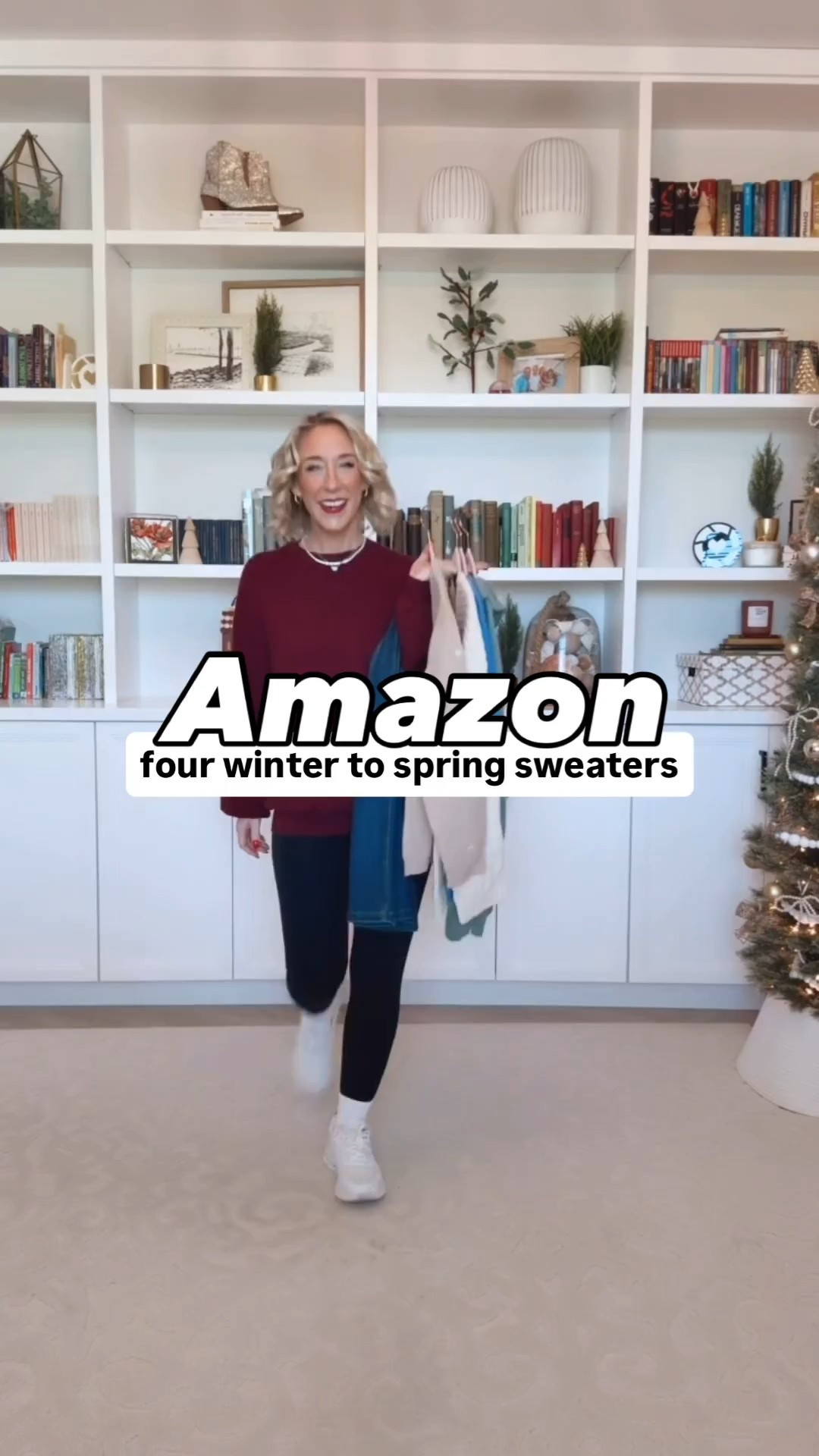 Amazon - sweaters to take you from winter to spring * Oversized Crewneck Sweater - size Small. Burgundy. * Black Leggings - size small. * Sneakers - tts. 1. Quarter Zip Pullover Sweater - size small. 6 colors. 2. Adjustable Waist High Waisted Wide Leg Jeans - size small. 5 washes (mine is the Dark Blue). 3. Cotton Crew Neck Sweater - size small. 4 colors. 4. Embroidered Floral Crew Neck Sweater - size small. 2 colors. 5. Chunky Knit Cardigan - size small. 5 colors. * Ankle boots - tts.

#LTKFindsUnder50#LTKSeasonal#LTKOver40 

 