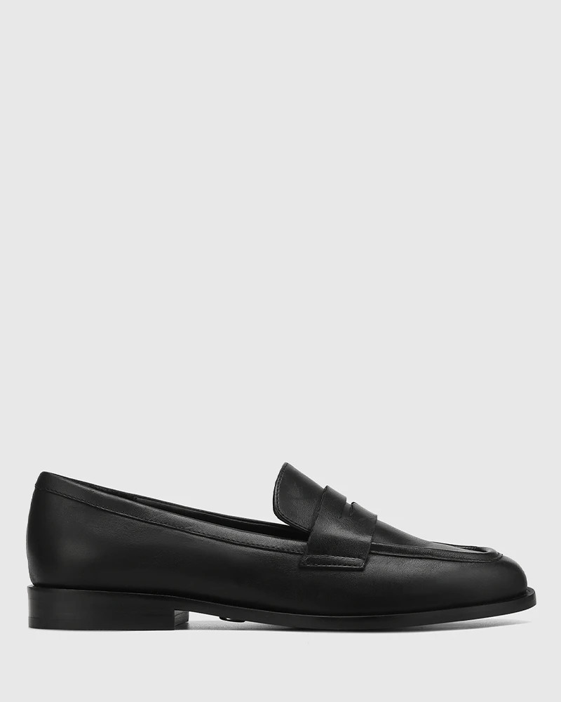 Dallas Black Leather Loafer | Wittner