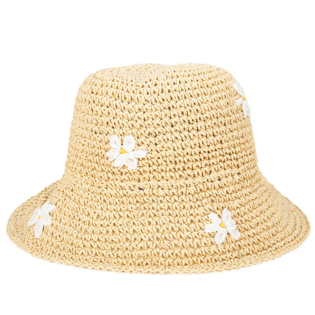 Fresh as a Daisy - Crochet Bucket Hat with Embroidery | San Diego Hat Company
