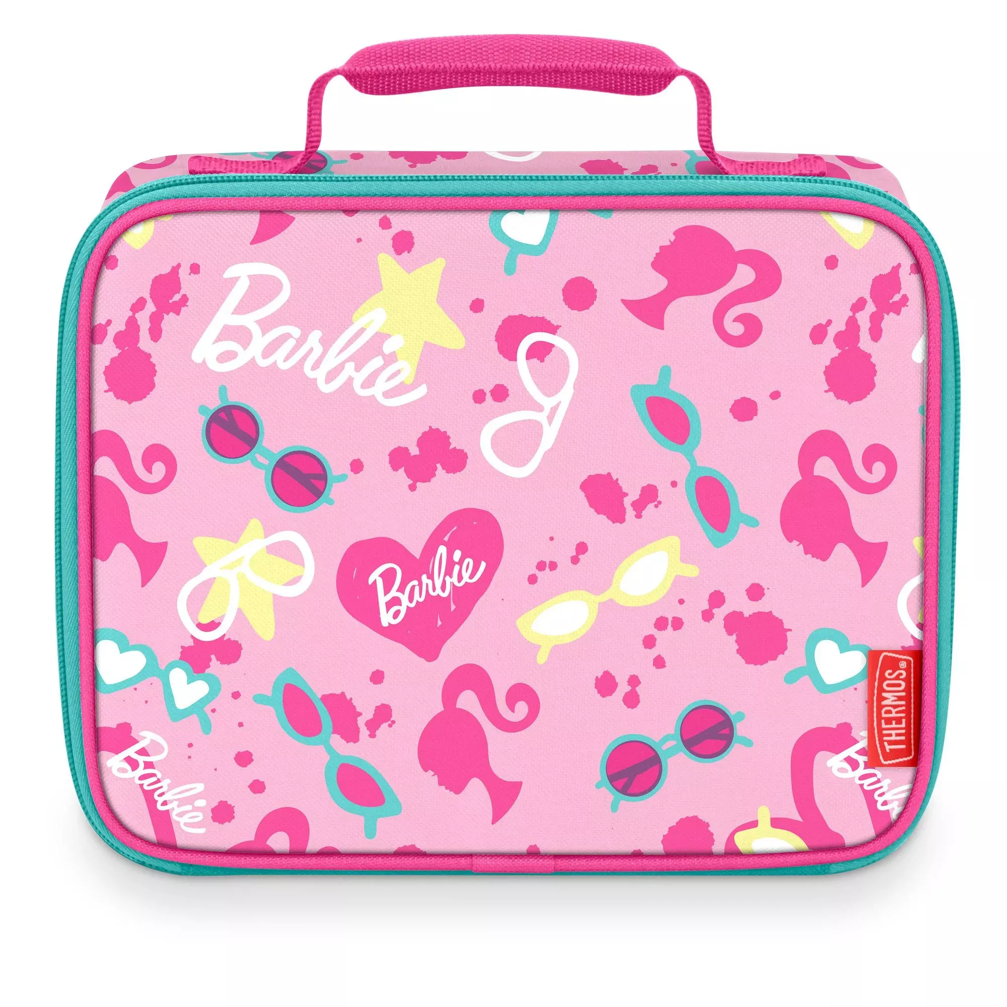 Barbie Thermos Reusable Lunch Bag, Plastic Water Bottle with Chug