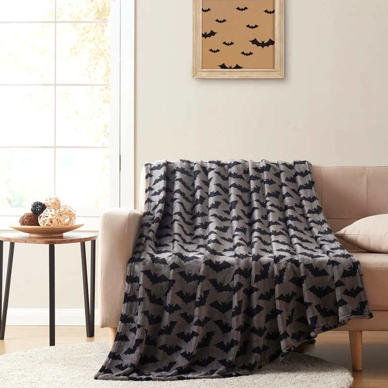 Kate Aurora Manta Decorativa de Murciélagos de Halloween de Gran Tamaño, Ultra Suave y Afelpada... | Walmart (US)