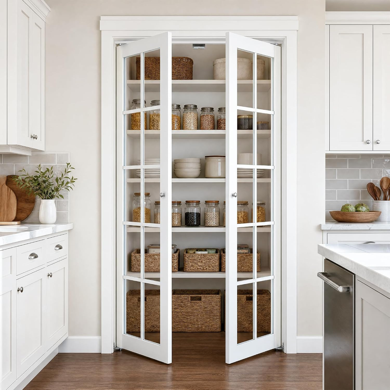 SMARTSTANDARD French Pivot Door for 30" x 80 11/16" Opening | Amazon (US)