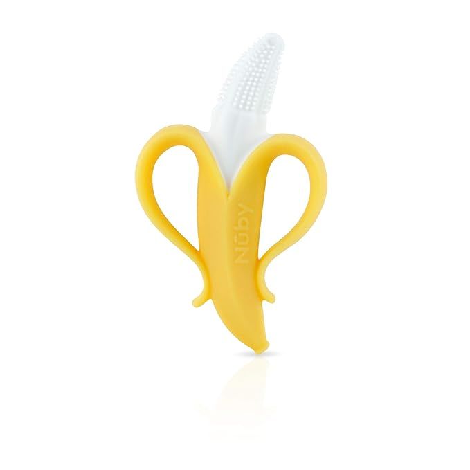 Nuby Nananubs Banana Massaging Toothbrush, Yellow | Amazon (US)