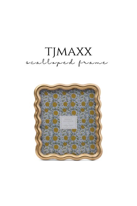 $12 gold scalloped picture frames at tjmaxx!  Such a great designer dupe compared to $150!! 👏🏻✨ Look for less home decor deals 

#LTKFindsUnder50 #LTKHome #LTKSaleAlert