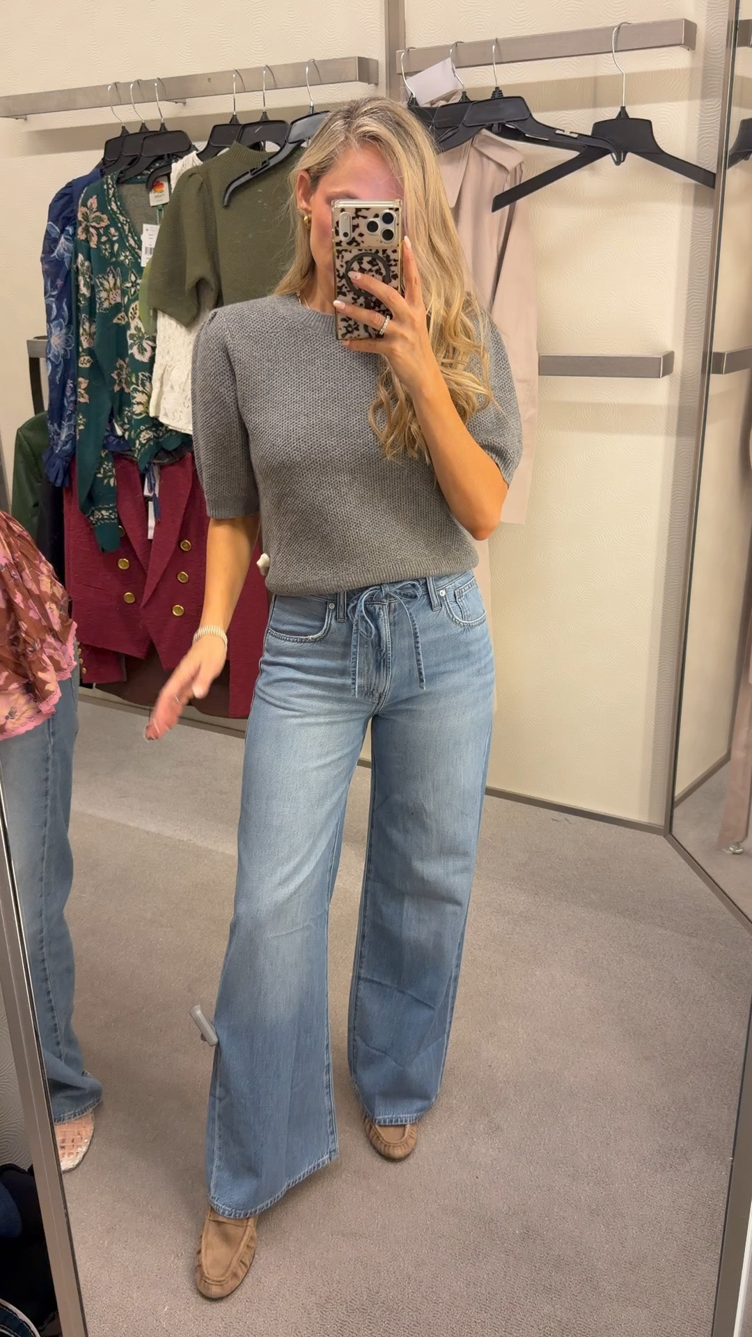 Nsale denim I love!!!! Also super cute knit top by madewell. Both true to size

#LTKootd #LTKOver40 #LTKSaleAlert