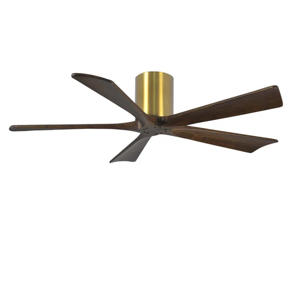 52" Irene 5 Blade Hugger Ceiling Fan with Hand Held and Wall Remote | Joss & Main