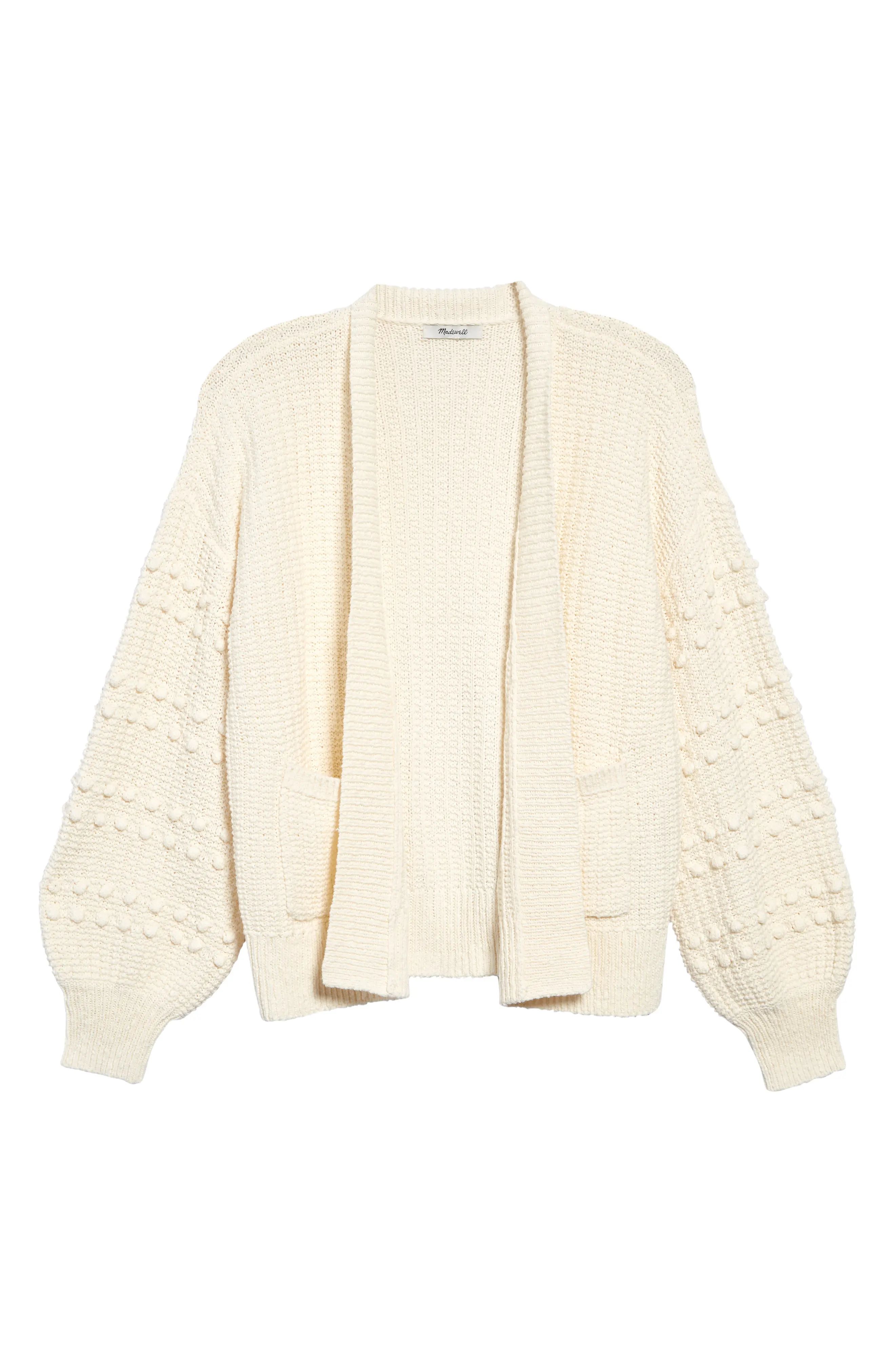 Women's Madewell Bobble Cardigan Sweater, Size X-Large - Ivory | Nordstrom