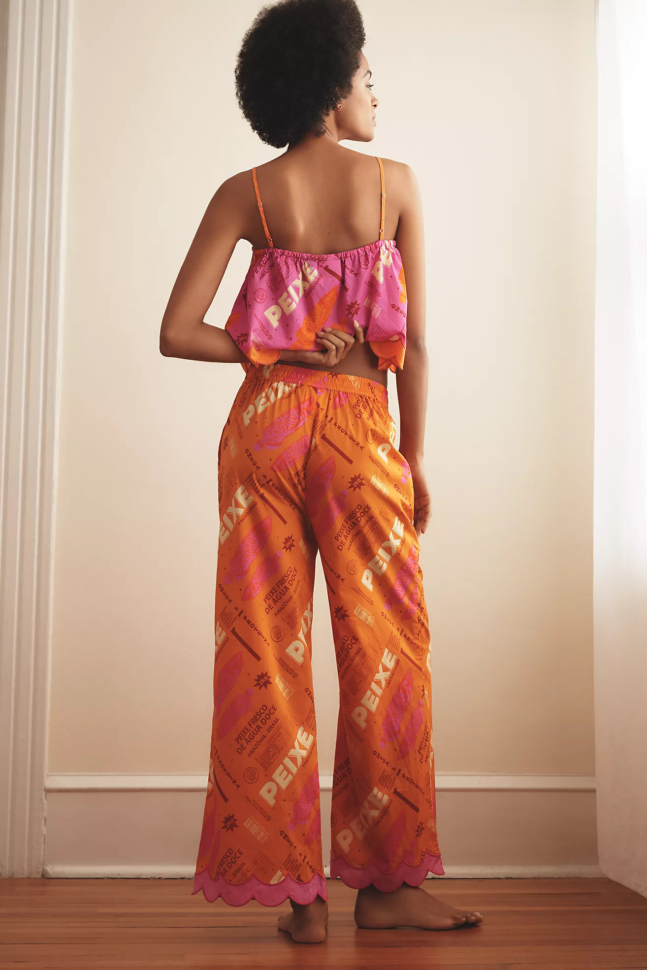 Farm Rio x Anthropologie Printed Scallop-Hem Wide-Leg Pants | Anthropologie (US)