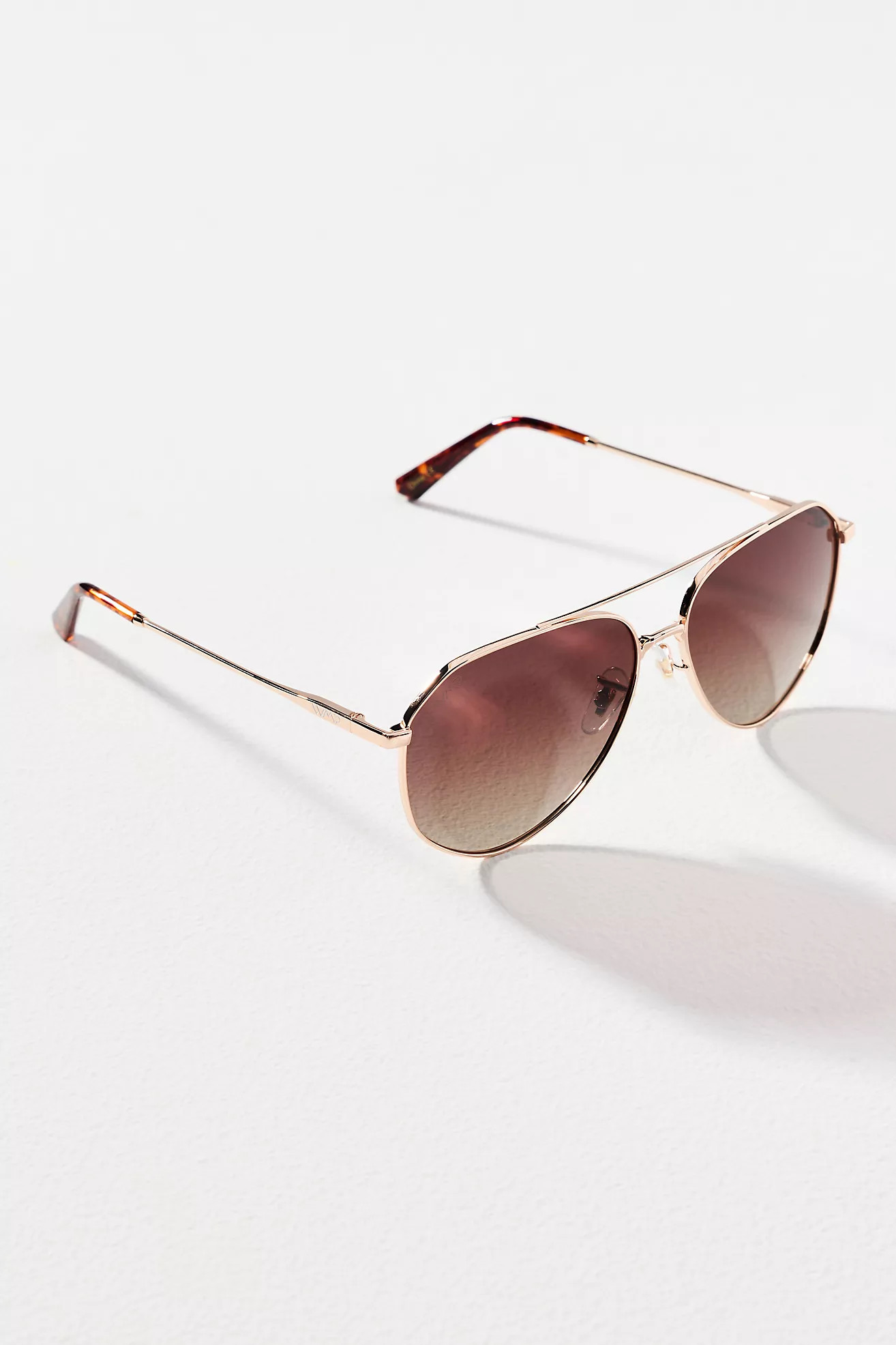 WMP Eyewear Ramsey Metal Aviator Sunglasses | Anthropologie (US)