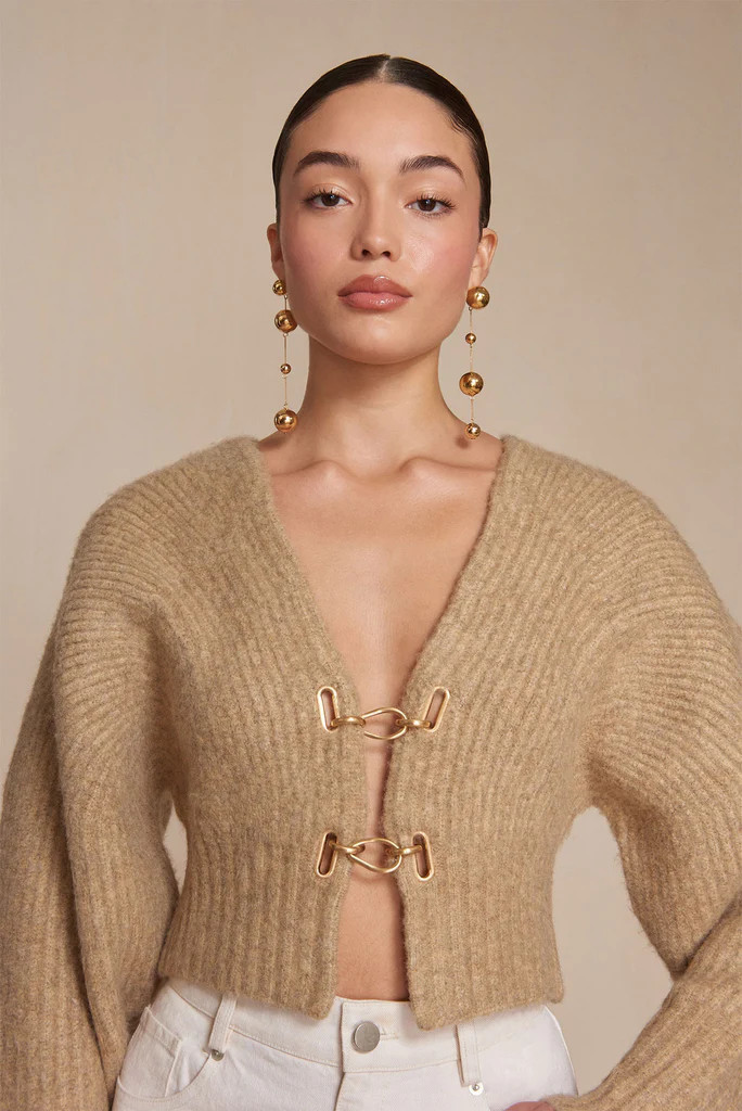 CASELLA KNIT CARDIGAN - CHAMPAGNE | Cult Gaia - US